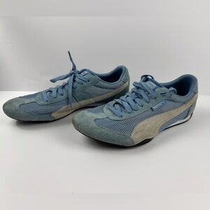 Puma Women's 76 runner sneakers in light blue and grey size 11